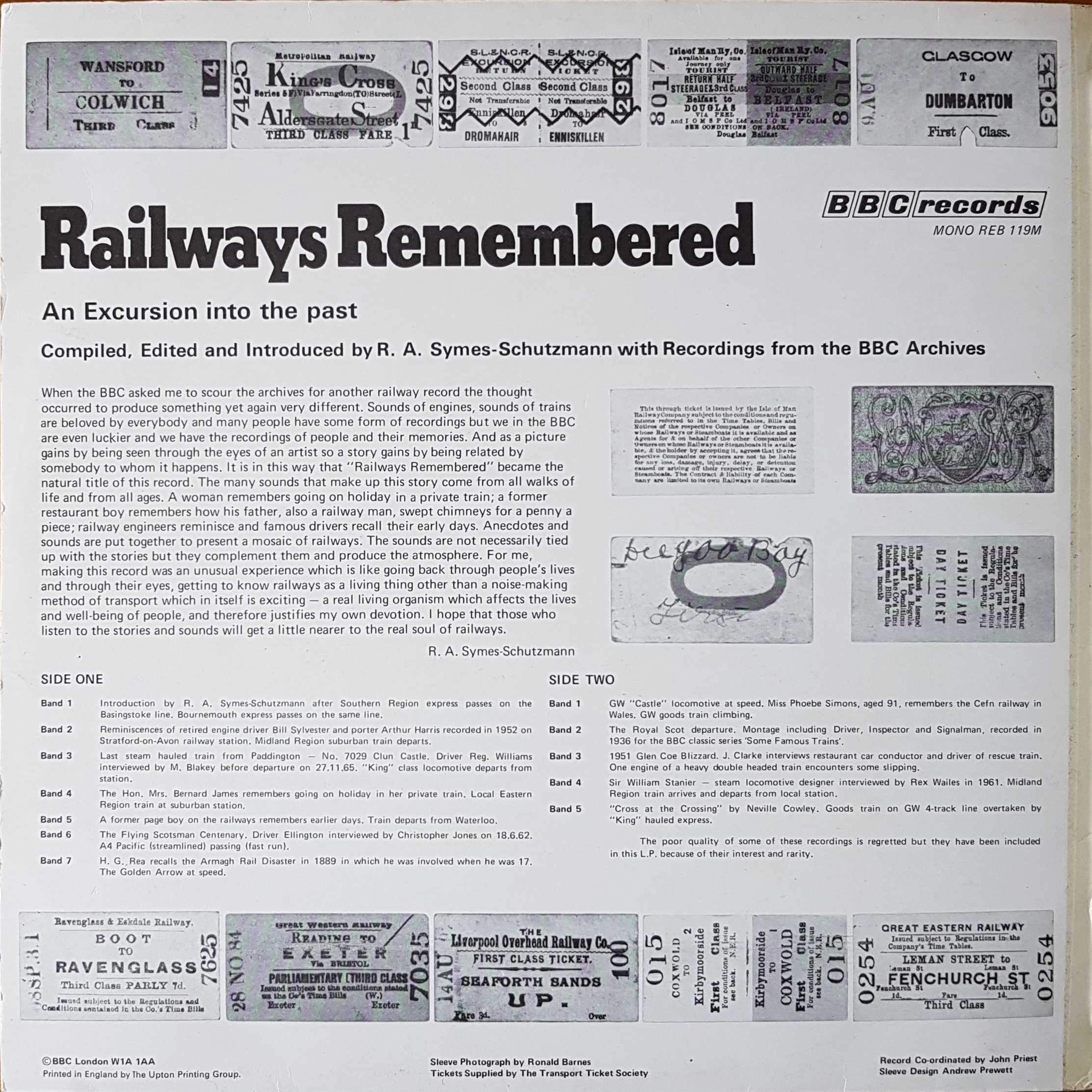 Picture of REB 119 Railways remembered by artist Various from the BBC records and Tapes library